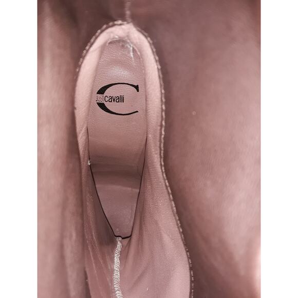 Just Cavalli Sz 39 Brown Tiered Genuine Leather Boots / Booties - Picture 4 of 9